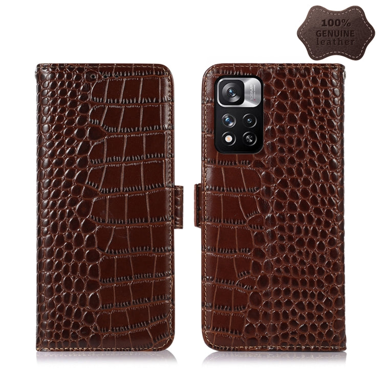 Crocodile Top Layer Cowhide Leather Phone Case, For Xiaomi Redmi 10C / 10 India, For Xiaomi Redmi K40S, For Xiaomi Redmi K50 / K50 Pro, For Xiaomi Redmi K50 Gaming, For Xiaomi Redmi Note 11 4G/11S 4G Global, For Xiaomi Redmi Note 11 Pro 4G / 5G Global