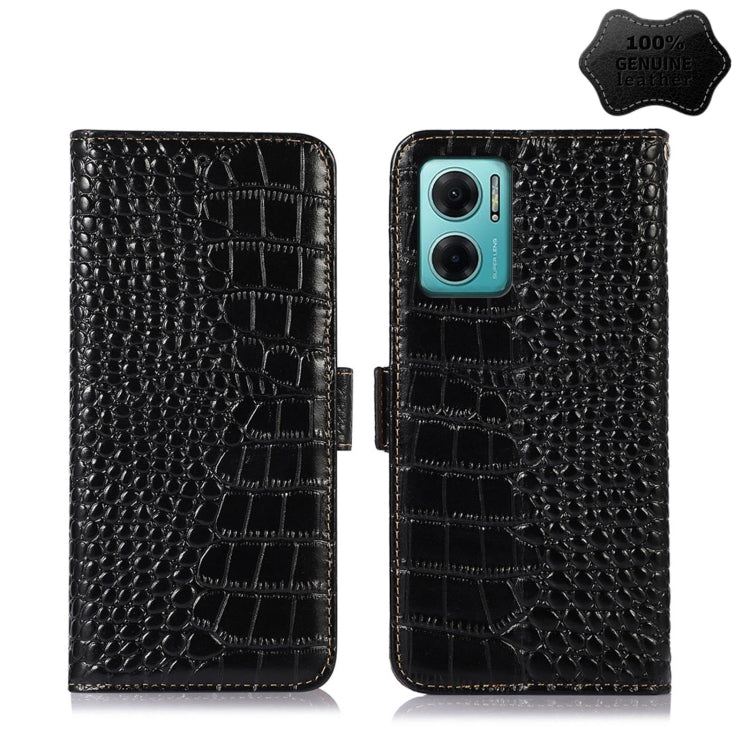 Crocodile Top Layer Cowhide Leather Phone Case, For Xiaomi Redmi Note 11E / 10 5G, For Xiaomi Poco M4 Pro 4G, For Xiaomi Poco X4 Pro 5G