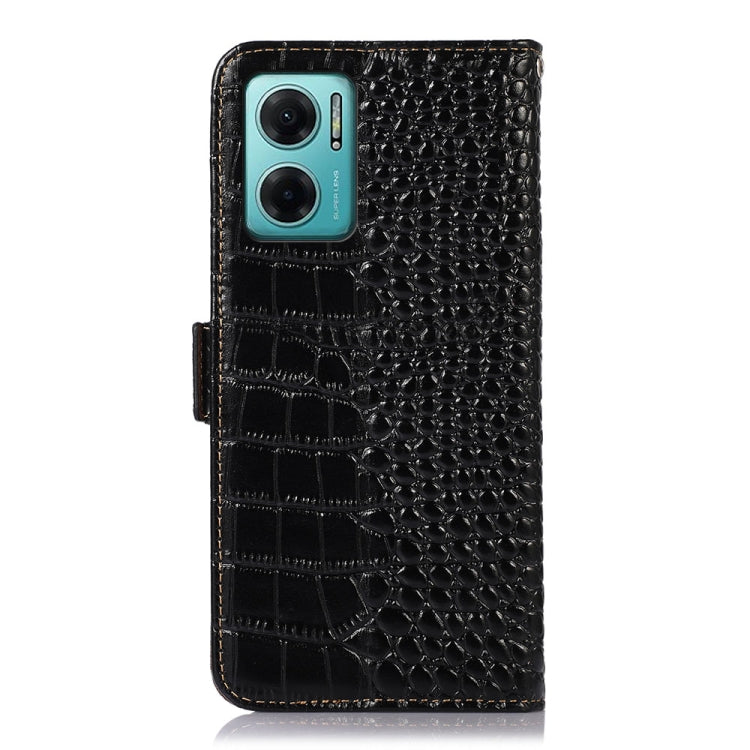 Crocodile Top Layer Cowhide Leather Phone Case, For Xiaomi Redmi Note 11E / 10 5G, For Xiaomi Poco M4 Pro 4G, For Xiaomi Poco X4 Pro 5G