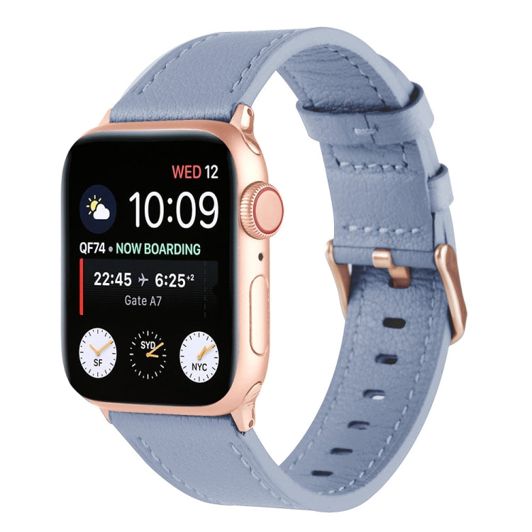 Small Waist Genuine Leather Watchband For Apple Watch Series, 7 41mm / 6&SE&5&4 40mm / 3&2&1 38mm, 7 45mm / 6&SE&5&4 44mm / 3&2&1 42mm