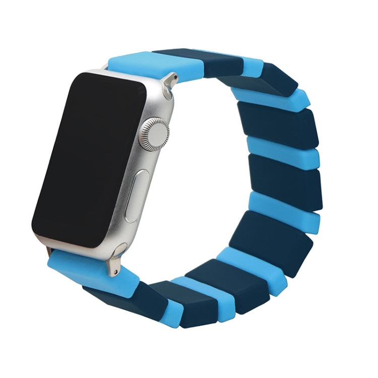 Silicone Splicing Watchband For Apple Watch Series, 7 41mm / 6&SE&5&4 40mm / 3&2&1 38mm