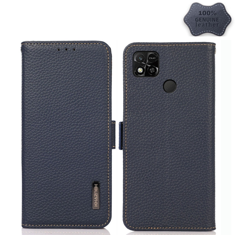 KHAZNEH Side-Magnetic Litchi Genuine Leather RFID Phone Case