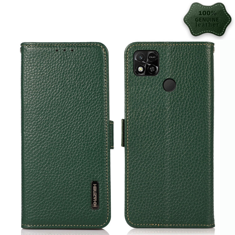 KHAZNEH Side-Magnetic Litchi Genuine Leather RFID Phone Case
