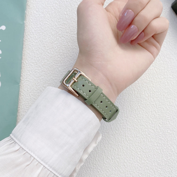 Plain Leather Watchband For Apple Watch Series, 7 41mm / 6&SE&5&4 40mm / 3&2&1 38mm, 7 45mm / 6&SE&5&4 44mm / 3&2&1 42mm