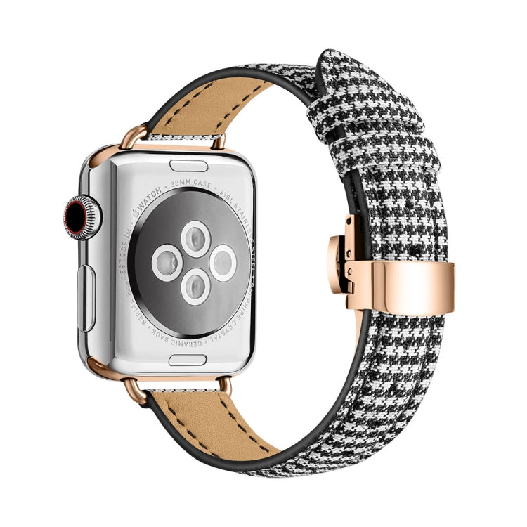 Slimming Butterfly Buckle Watchband For Apple Watch Series, 7 41mm / 6&SE&5&4 40mm / 3&2&1 38mm, 7 45mm / 6&SE&5&4 44mm / 3&2&1 42mm