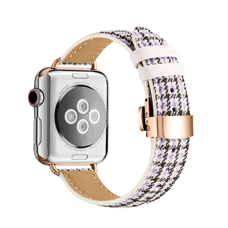 Slimming Butterfly Buckle Watchband For Apple Watch Series, 7 41mm / 6&SE&5&4 40mm / 3&2&1 38mm, 7 45mm / 6&SE&5&4 44mm / 3&2&1 42mm