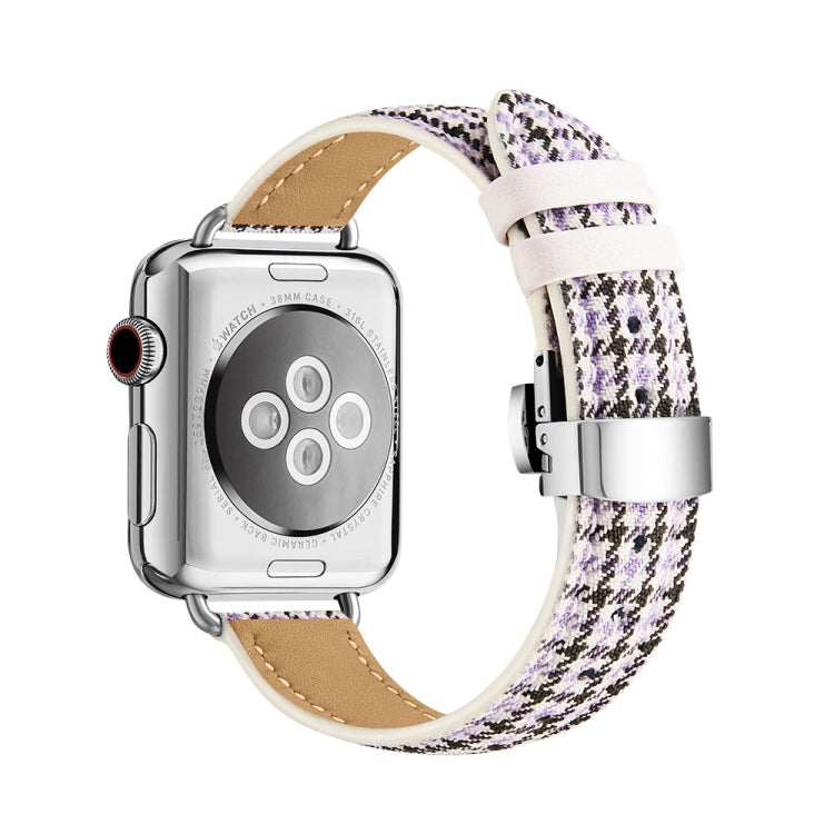 Slimming Butterfly Buckle Watchband For Apple Watch Series, 7 41mm / 6&SE&5&4 40mm / 3&2&1 38mm, 7 45mm / 6&SE&5&4 44mm / 3&2&1 42mm