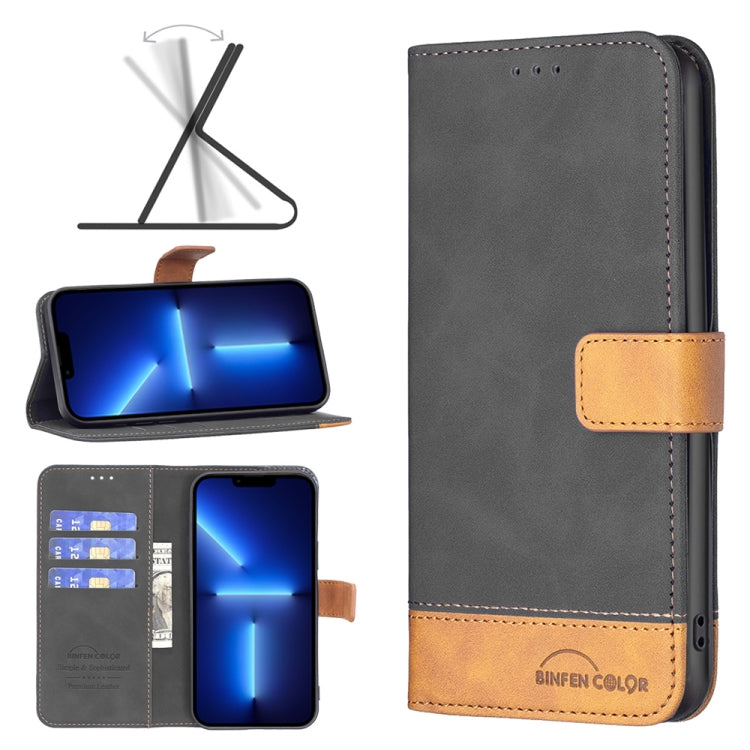 BF11 Color Matching Skin Feel Leather Phone Case, For iPhone 13 Pro Max