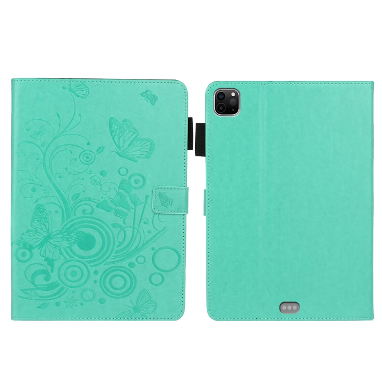 Étui intelligent en cuir pour tablette avec motif papillon en relief