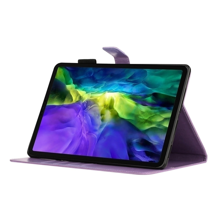 Étui intelligent en cuir pour tablette avec motif papillon en relief