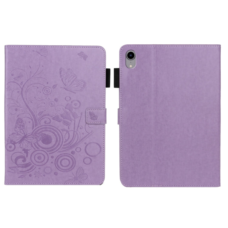 Étui intelligent en cuir pour tablette avec motif papillon en relief