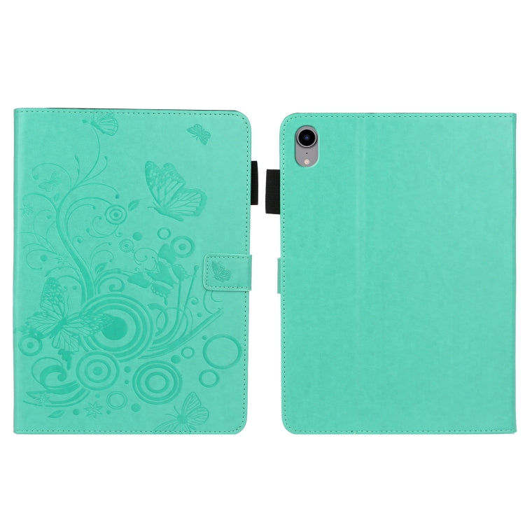 Étui intelligent en cuir pour tablette avec motif papillon en relief