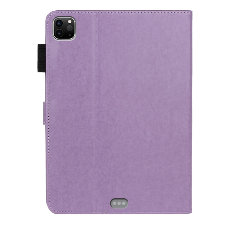 Étui en cuir intelligent avec motif de prune en relief pour tablette, pour iPad Pro 11 pouces 2020/2018, pour iPad mini 2024/mini 6