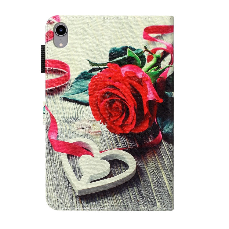 Cross Texture Painted Smart Leather Tablet Case, For iPad mini 2024 / mini 6