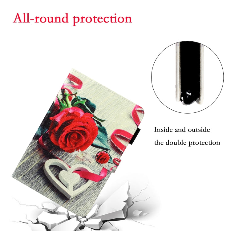 Cross Texture Painted Smart Leather Tablet Case, For iPad mini 2024 / mini 6