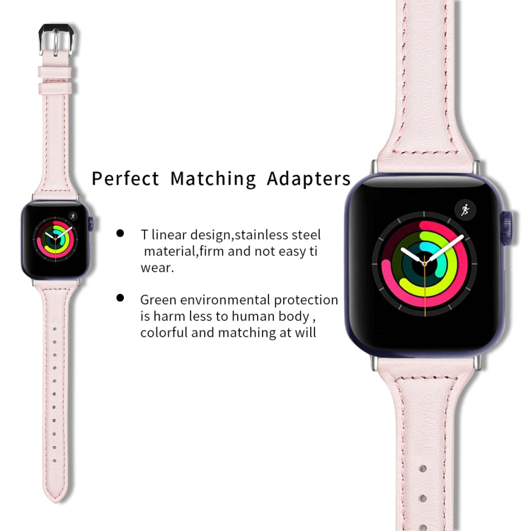 Genuine Leather Watch Band For Apple Watch Series, 7 41mm / 6&SE&5&4 40mm / 3&2&1 38mm