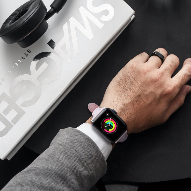 Genuine Leather Watch Band For Apple Watch Series, 7 41mm / 6&SE&5&4 40mm / 3&2&1 38mm