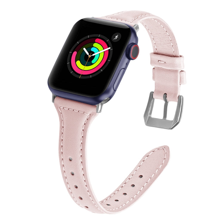 Genuine Leather Watch Band For Apple Watch Series, 7 41mm / 6&SE&5&4 40mm / 3&2&1 38mm