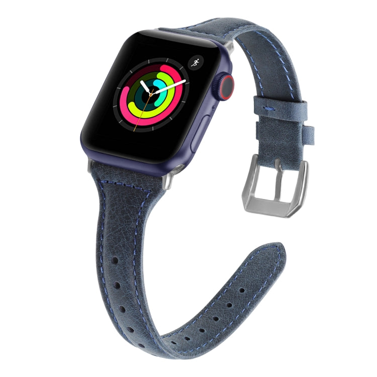 Genuine Leather Watch Band For Apple Watch Series, 7 41mm / 6&SE&5&4 40mm / 3&2&1 38mm
