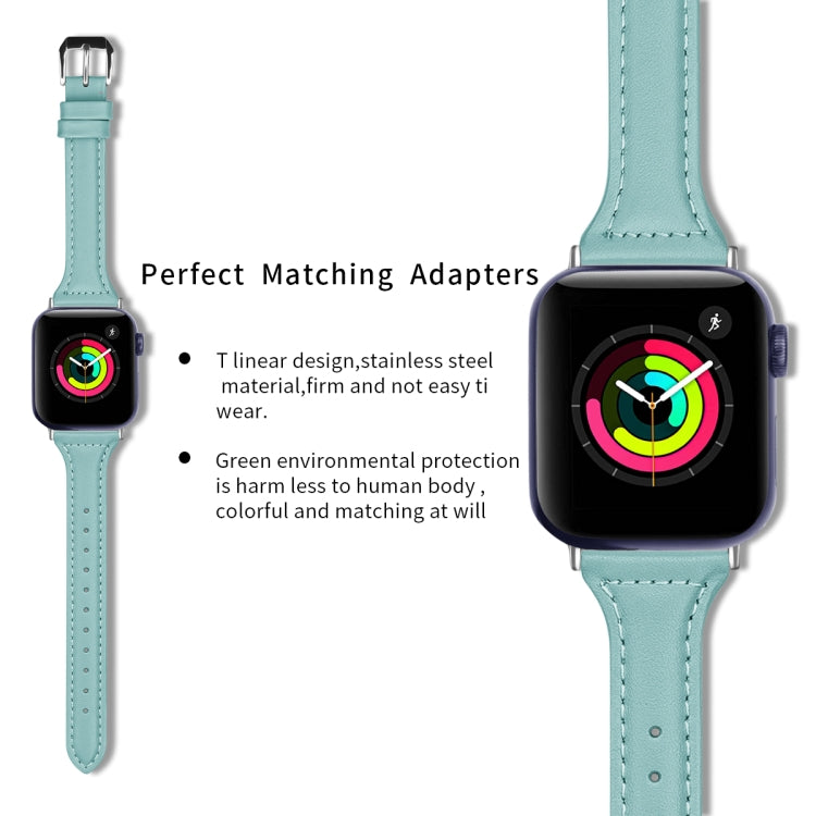 Genuine Leather Watch Band For Apple Watch Series, 7 41mm / 6&SE&5&4 40mm / 3&2&1 38mm