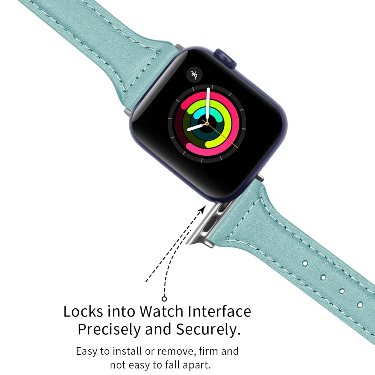 Genuine Leather Watch Band For Apple Watch Series, 7 41mm / 6&SE&5&4 40mm / 3&2&1 38mm