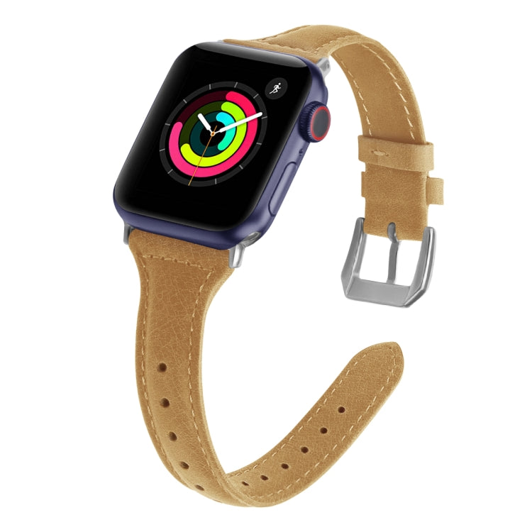 Genuine Leather Watch Band For Apple Watch Series, 7 41mm / 6&SE&5&4 40mm / 3&2&1 38mm