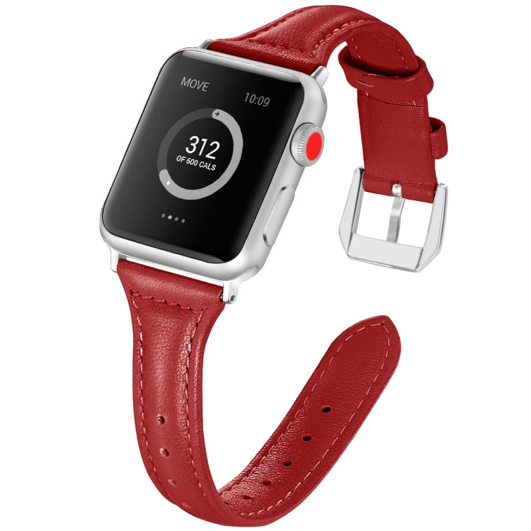 Genuine Leather Watch Band For Apple Watch Series, 7 45mm / 6&SE&5&4 44mm / 3&2&1 42mm