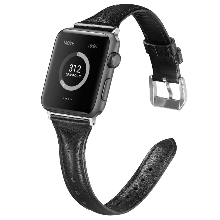 Genuine Leather Watch Band For Apple Watch Series, 7 45mm / 6&SE&5&4 44mm / 3&2&1 42mm