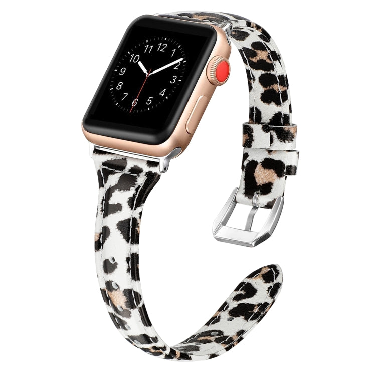 Genuine Leather Watch Band For Apple Watch Series, 7 45mm / 6&SE&5&4 44mm / 3&2&1 42mm