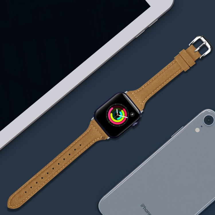Genuine Leather Watch Band For Apple Watch Series, 7 41mm / 6&SE&5&4 40mm / 3&2&1 38mm