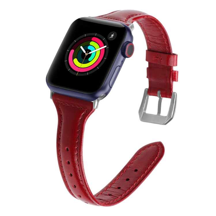Genuine Leather Watch Band For Apple Watch Series, 7 45mm / 6&SE&5&4 44mm / 3&2&1 42mm