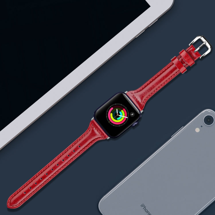 Genuine Leather Watch Band For Apple Watch Series, 7 45mm / 6&SE&5&4 44mm / 3&2&1 42mm