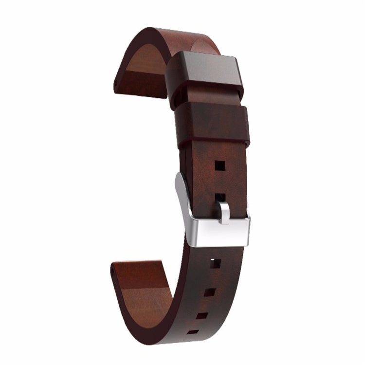 (Not Quick Release) Leather Strap, For Garmin Fenix 5S