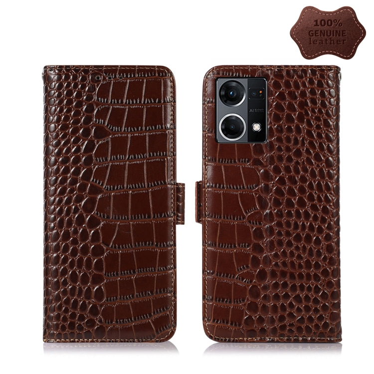 Crocodile Top Layer Cowhide Leather Phone Case, For Nokia X100, For OPPO Reno7 4G Global/F21 Pro 4G, For Xiaomi Redmi 10A / 9C, For Samsung Galaxy F23 5G / M23, For Samsung Galaxy M53 5G, For Xiaomi 12 Pro