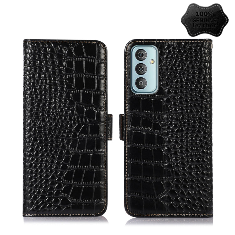 Crocodile Top Layer Cowhide Leather Phone Case, For Nokia X100, For OPPO Reno7 4G Global/F21 Pro 4G, For Xiaomi Redmi 10A / 9C, For Samsung Galaxy F23 5G / M23, For Samsung Galaxy M53 5G, For Xiaomi 12 Pro