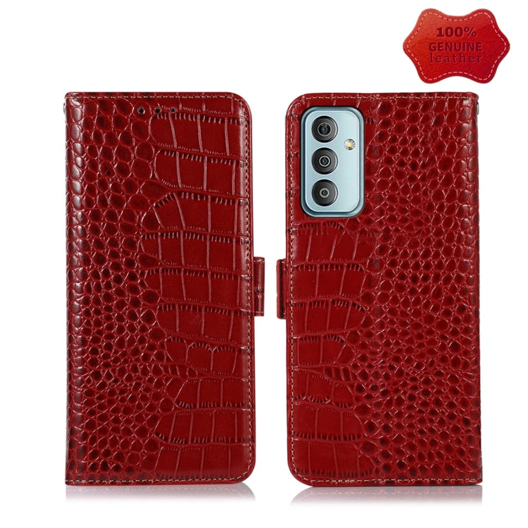 Crocodile Top Layer Cowhide Leather Phone Case, For Nokia X100, For OPPO Reno7 4G Global/F21 Pro 4G, For Xiaomi Redmi 10A / 9C, For Samsung Galaxy F23 5G / M23, For Samsung Galaxy M53 5G, For Xiaomi 12 Pro