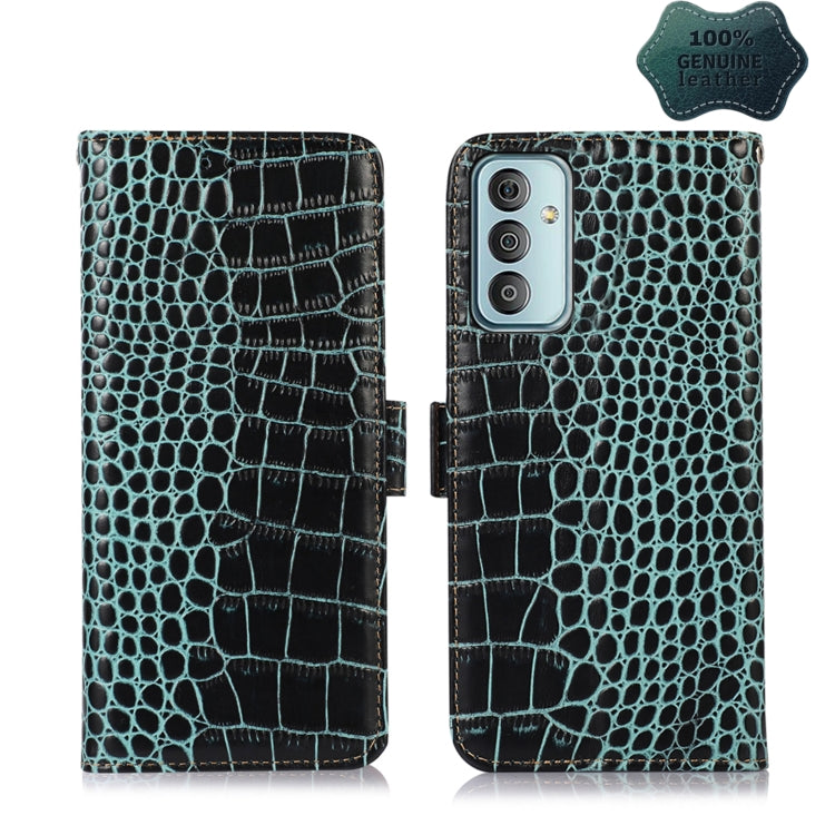 Crocodile Top Layer Cowhide Leather Phone Case, For Nokia X100, For OPPO Reno7 4G Global/F21 Pro 4G, For Xiaomi Redmi 10A / 9C, For Samsung Galaxy F23 5G / M23, For Samsung Galaxy M53 5G, For Xiaomi 12 Pro