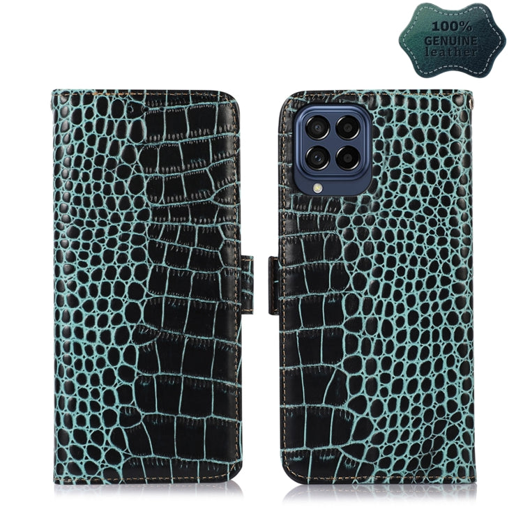 Crocodile Top Layer Cowhide Leather Phone Case, For Nokia X100, For OPPO Reno7 4G Global/F21 Pro 4G, For Xiaomi Redmi 10A / 9C, For Samsung Galaxy F23 5G / M23, For Samsung Galaxy M53 5G, For Xiaomi 12 Pro