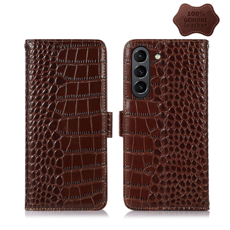 Crocodile Top Layer Cowhide Leather Phone Case, For Nokia X100, For OPPO Reno7 4G Global/F21 Pro 4G, For Xiaomi Redmi 10A / 9C, For Samsung Galaxy F23 5G / M23, For Samsung Galaxy M53 5G, For Samsung Galaxy S21 FE 5G