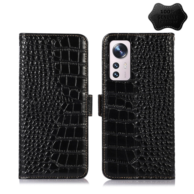 Crocodile Top Layer Cowhide Leather Phone Case, For Nokia X100, For OPPO Reno7 4G Global/F21 Pro 4G, For Xiaomi Redmi 10A / 9C, For Samsung Galaxy F23 5G / M23, For Samsung Galaxy M53 5G, For Xiaomi 12 Pro