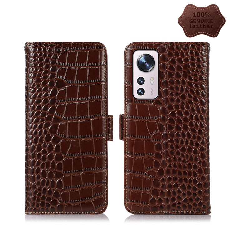 Crocodile Top Layer Cowhide Leather Phone Case, For Xiaomi 12 Pro, For Samsung Galaxy S22+ 5G, For Samsung Galaxy S22 Ultra 5G, For Samsung Galaxy S22 5G