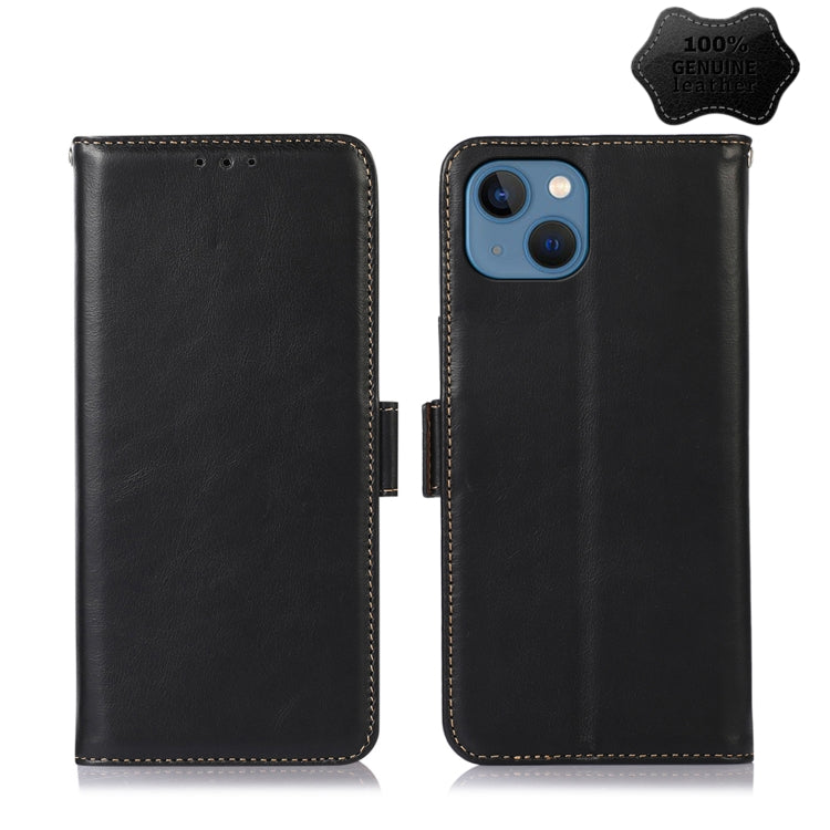Crazy Horse Top Layer Cowhide Leather Phone Case, For iPhone 13
