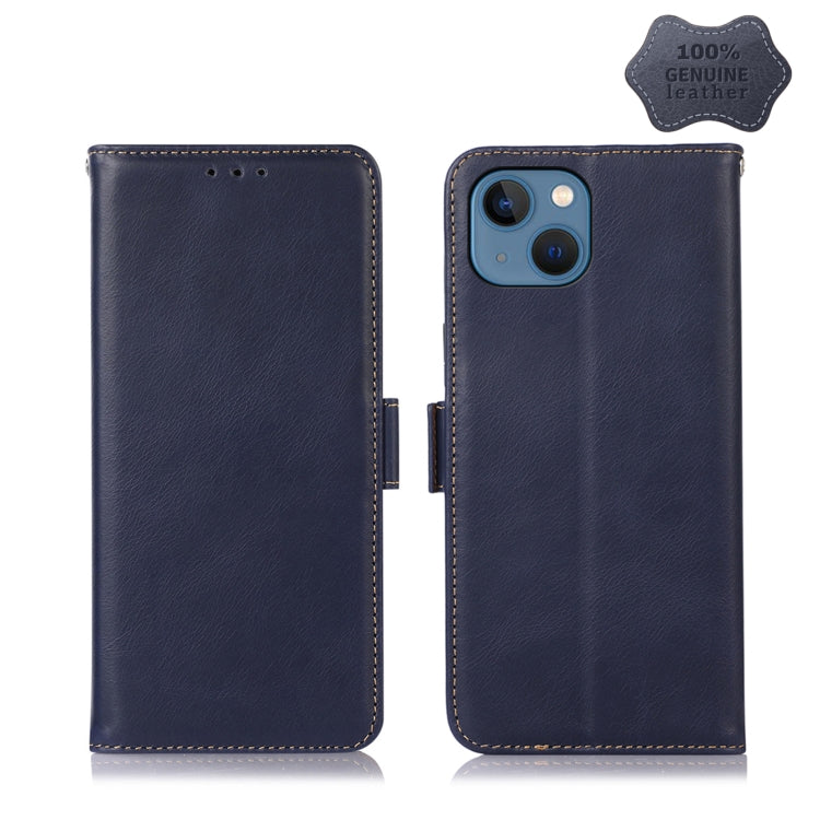Crazy Horse Top Layer Cowhide Leather Phone Case, For iPhone 13