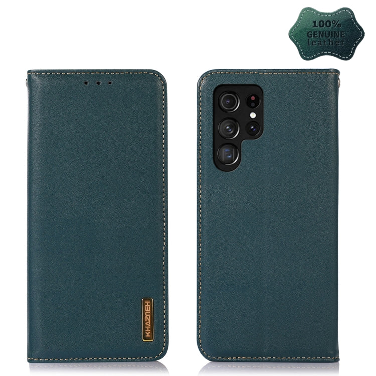 KHAZNEH Étui en cuir de vachette nappa pour Xiaomi 12 Pro, Samsung Galaxy S22+ 5G, Samsung Galaxy S22 Ultra 5G et Samsung Galaxy S22 5G