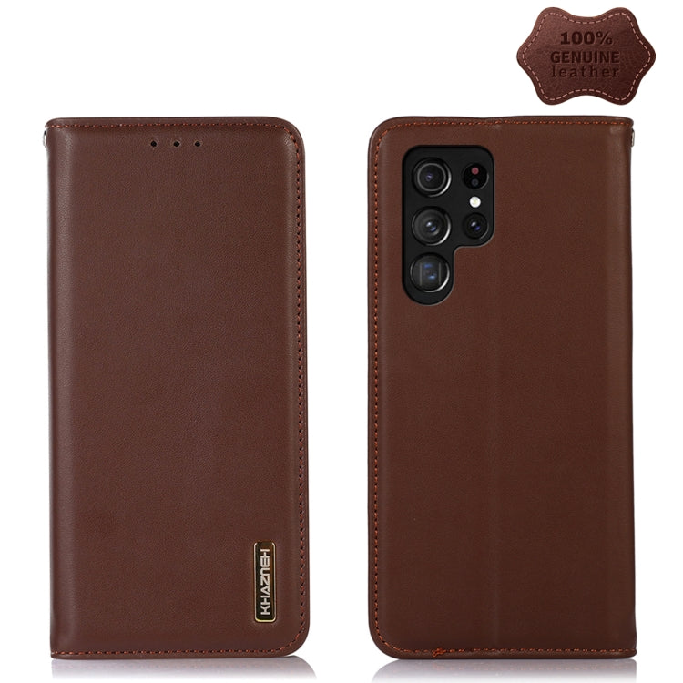 KHAZNEH Étui en cuir de vachette nappa pour Xiaomi 12 Pro, Samsung Galaxy S22+ 5G, Samsung Galaxy S22 Ultra 5G et Samsung Galaxy S22 5G