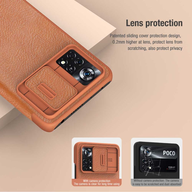 NILLKIN QIN Series Pro Sliding Camera Cover Leather Phone Case