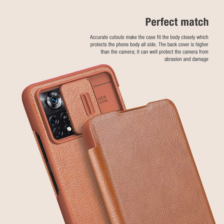 NILLKIN QIN Series Pro Sliding Camera Cover Leather Phone Case