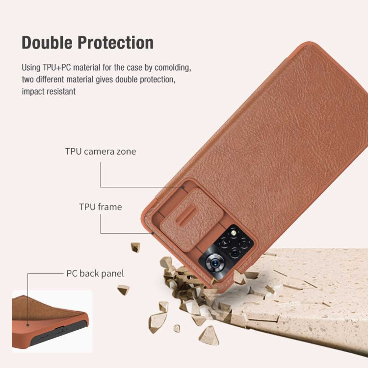 NILLKIN QIN Series Pro Sliding Camera Cover Leather Phone Case