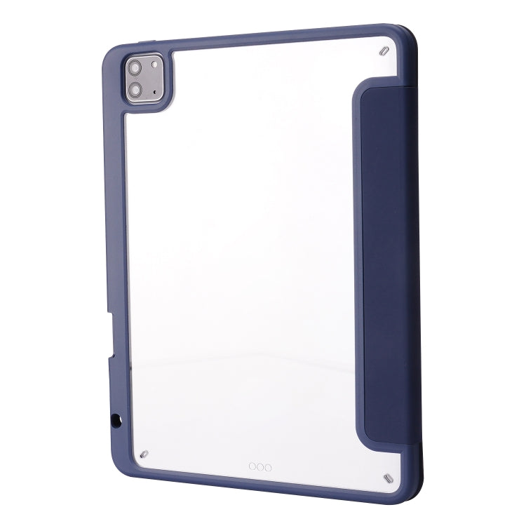 Étui en cuir acrylique transparent déformable pour tablette, pour iPad Air 13 (2025/2024) et iPad Pro 12.9 (2022/2021/2020/2018).