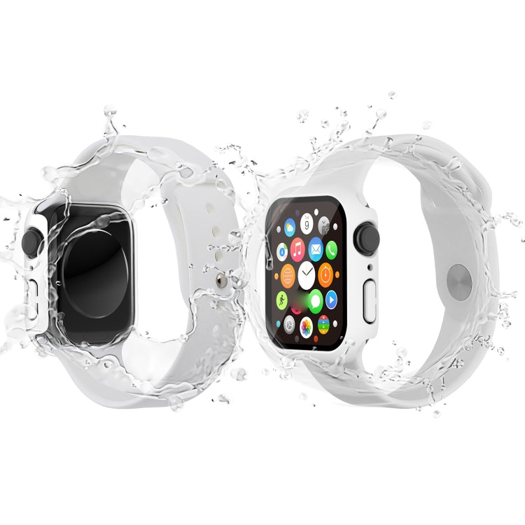 Waterproof PC+Tempered Film Watch Case, For Apple Watch Series 9 / 8 / 7 41mm, For Apple Watch Series 9 / 8 / 7 45mm